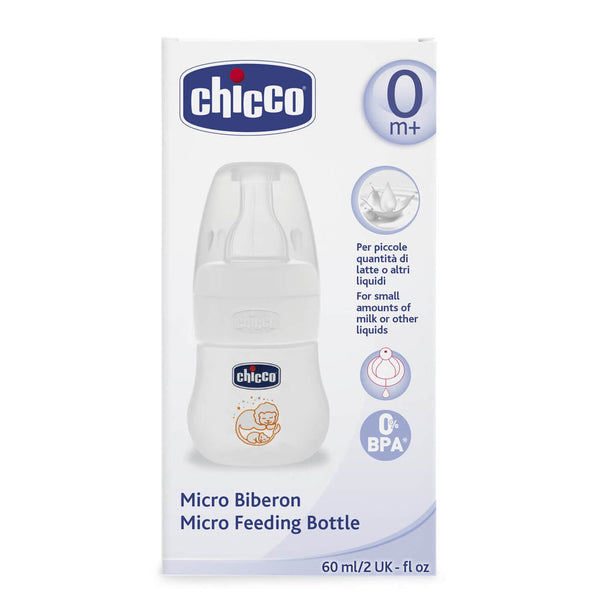 Chicco Micro Feeding Bottle, Graduated Silicone Baby Bottle