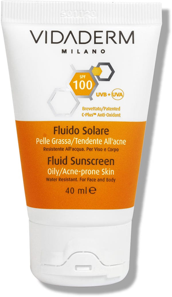 Vidaderm Fluid Sunscreen SPF 100 Light Texture C-PLUS Antioxidant 40 ml