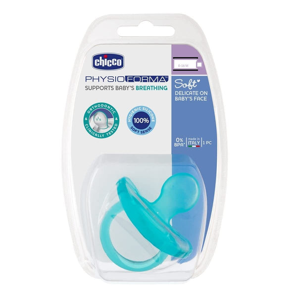 Chicco Soft Silicone Soother Blue 6-12 Months