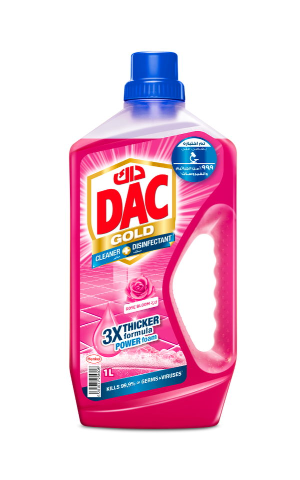 Dac Gold Multi-Purpose Disinfectant Cleaner Liquid Rose 1 L