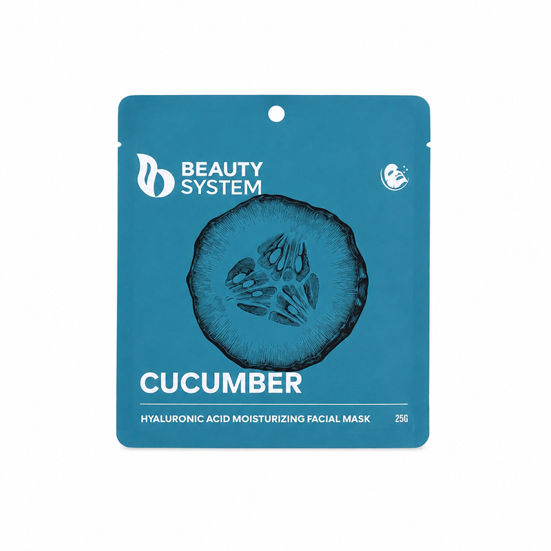 Beauty system Cucumber & Hyaluronic Acid Hydrating Sheet Face Mask 25g