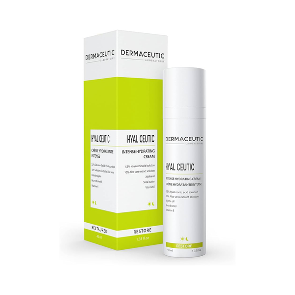 Dermaceutic Hyal Ceutic Hydrating Face Cream Hyaluronic Acid Aloe Vera 40ml