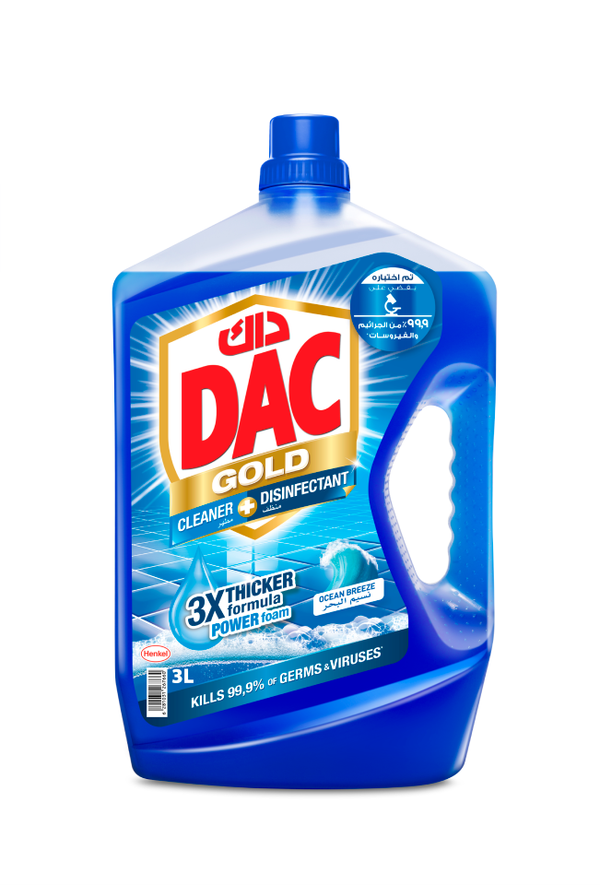DAC Gold Multi-Purpose Liquid Cleaner 3X Thicker Formula Ocean Breeze 3L