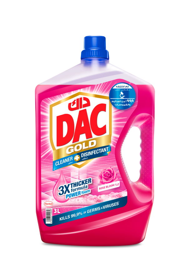 DAC Gold Disinfectant Cleaner Liquid Rose Scent 3 L