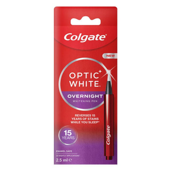 Colgate Optic White Overnight Pen, Brightening Tooth Gel, 2.5 ml