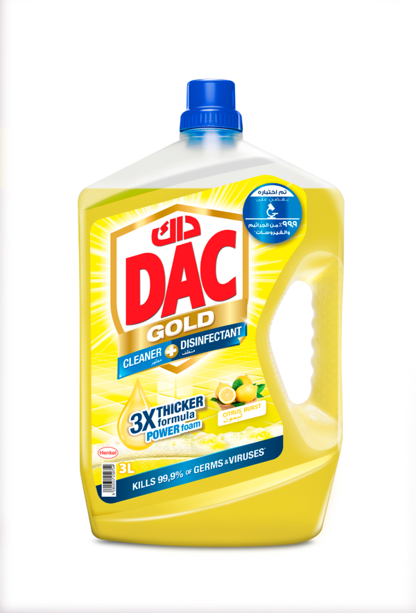 DAC Gold Disinfectant Cleaner Liquid Citrus 3 L