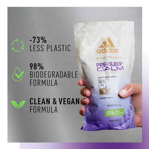 Adidas Pre-Sleep Calm Women Shower Gel Refill Lavender Essential Oil 400 ml