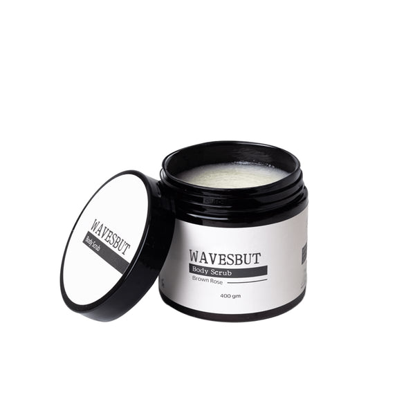 Wavesbut Brown Rose Body Scrub Exfoliating Moisturizing Formula Rose & Woody Scent 400 ml