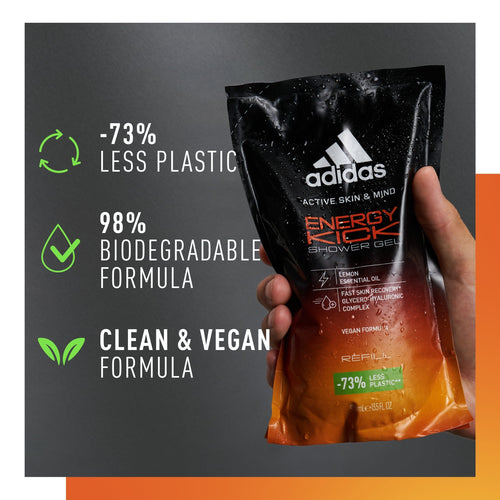 Adidas Energy Kick Men Shower Gel Refill Orange Essential Oil 400 ml