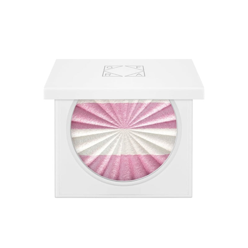 Ofra Inner Glow Highlighter Powder Creamy Pink White Holographic Finish