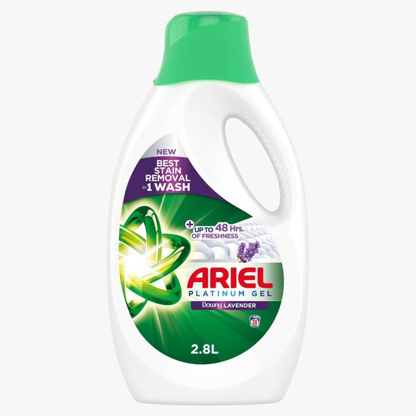 Ariel Platinum Gel Laundry Detergent Liquid Lavender Freshness 2.8 L