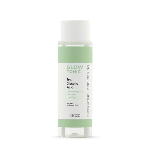 Sinoz Glow Tonic Exfoliating Toner Glycolic Acid Niacinamide Aloe Vera 200ml