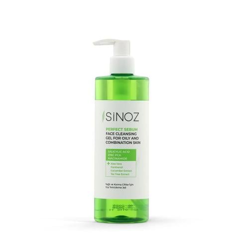Sinoz Perfect Sebum Face Cleansing Gel Salicylic Acid & Zinc Oily Combination Skin 400ml