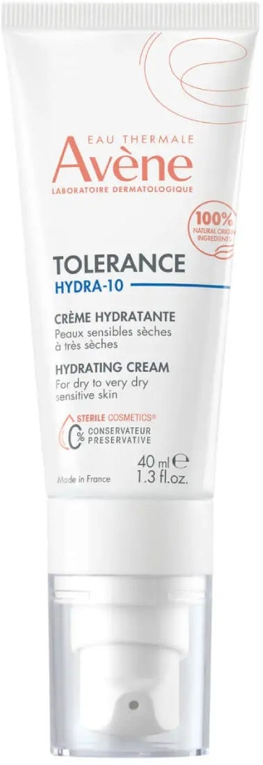 Avene Tolerance Hydra-10 Moisturizing Cream Hyaluronic Acid Fragrance-Free 40ml