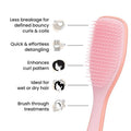 Tangle Teezer The Large Wet Detangler Naturally Curly Hairbrush Mango Pink 1 Pc