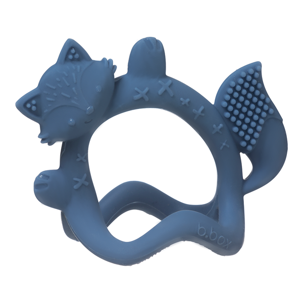 B.Box Wrist Teether Lullaby Blue Food-Grade Silicone Bracelet Teether