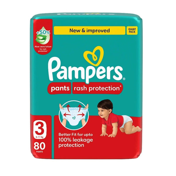 Pampers Baby Pull-Up Diapers Pants Size 3 Absorbent Mega Pack 80 Count