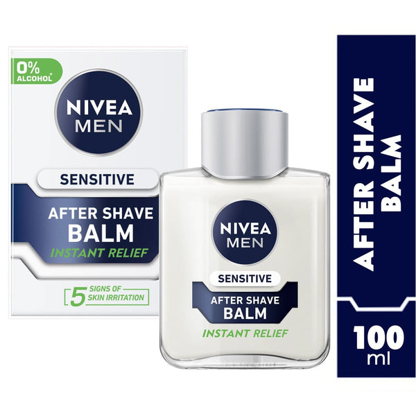 Nivea Men Sensitive After Shave Balm Alcohol-Free Chamomile Vitamin E Allantoin