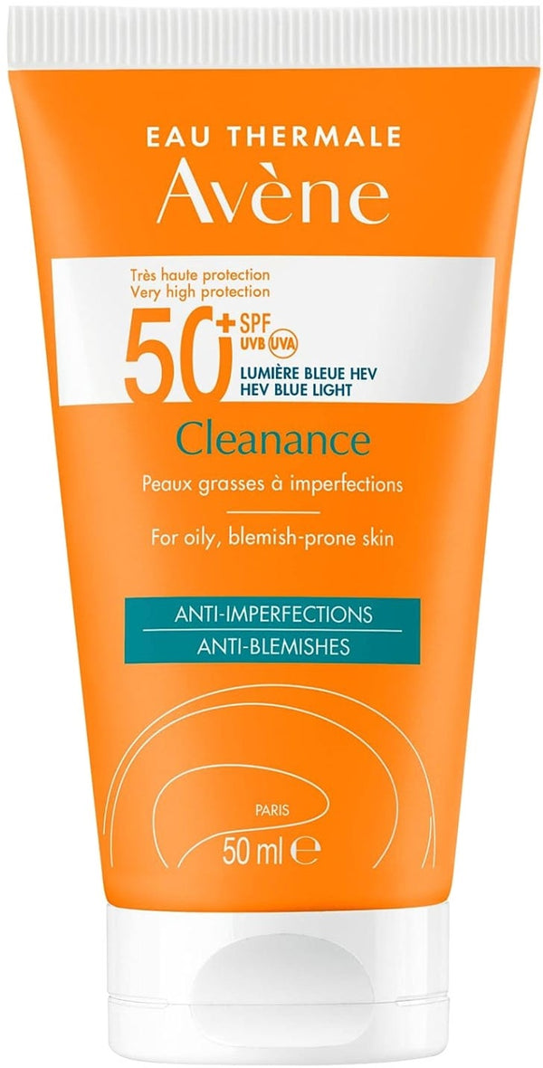 Avene Cleanance Sun Care SPF 50+ Cream, Mattifying, 50ml