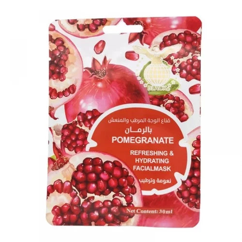 BLACK Pomegranate Sheet Face Mask, Smoothing and Hydrating, 30g