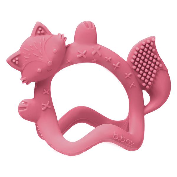 B.Box Teether Bracelet-Style Food-Grade Silicone Blush