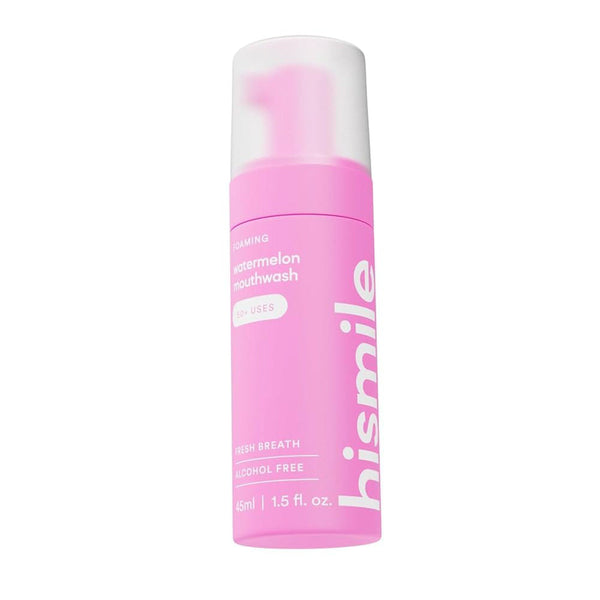 Hismile Foaming Mouthwash Watermelon Alcohol-Free Pump Bottle