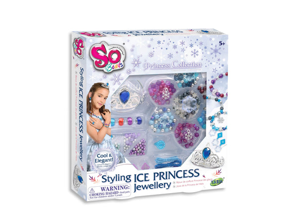 Tasia Ice Princess Jewellery Styling Kit with Tiara, Charms, Beads and Earring Clips
