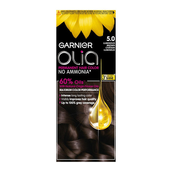 Olia Hair Color Brown Cream Kit Ammonia Free 5.0
