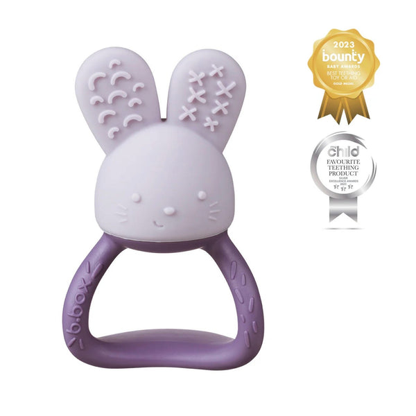 B.Box Chill + Fill Silicone and Beech Wood Teethers Peony, 3-Piece