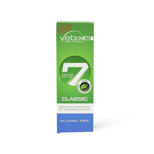Vebix Classic Deodorant Cream Fast-Absorbing Alcohol-Free 25 ml