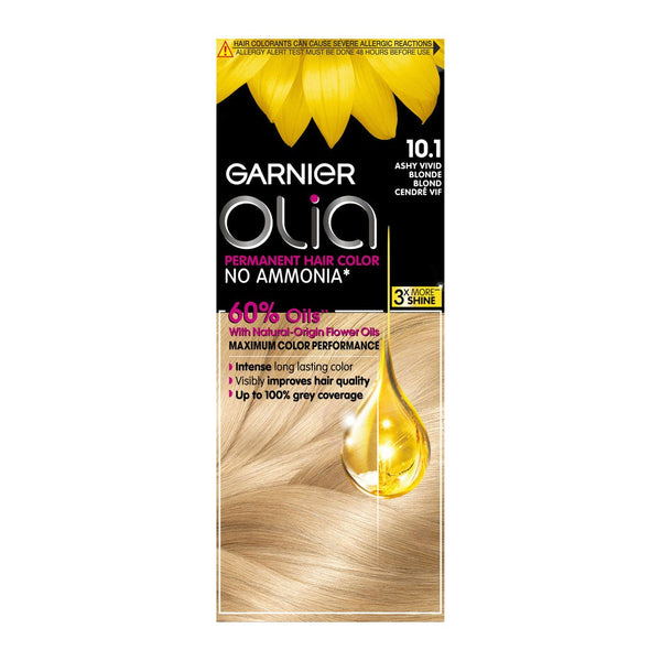 Olia Hair Color Ashy Very Light Blonde Cream Kit Ammonia Free 10.1