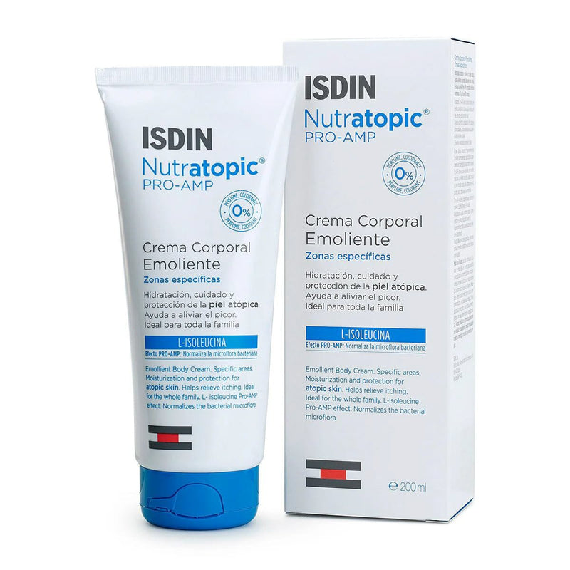 ISDIN Nutratopic Pro-Amp Emollient Cream Barrier Moisturizer for Sensitive Skin 200 ml