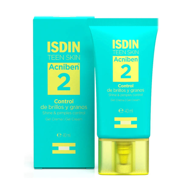 ISDIN Acniben Sebum Control Gel Cream, Salicylic Acid and Niacinamide, Matte Finish, 40 ml