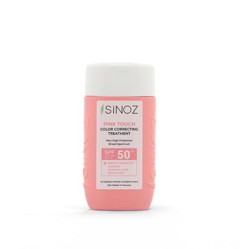 SINOZ Pink Touch Color Correcting Treatment Fluid Sunscreen SPF 50+ 50ml
