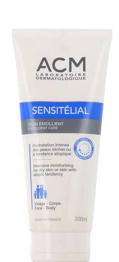 ACM Sensitelial Emollient Care Moisturizing Lotion, Shea Butter and Allantoin, Fragrance-Free, 200ml