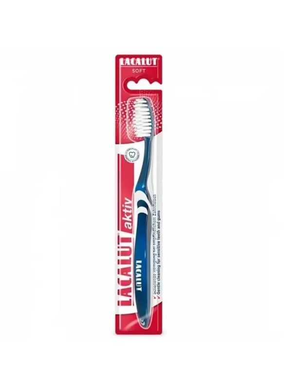 Lacalut Aktiv Soft Toothbrush, Soft Bristles for Sensitive Teeth and Gums