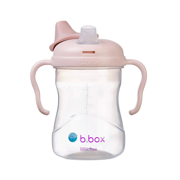 B.Box Spout Cup with Silicone Spout and Handles, Blush