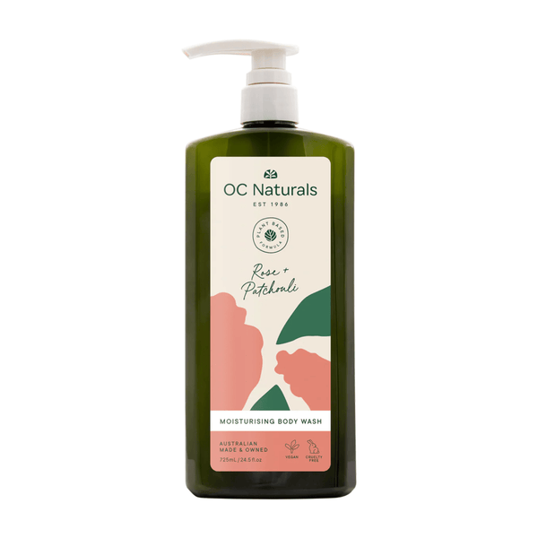 OC Naturals Rose & Patchouli Moisturising Body Wash Refreshing Scent 725ml