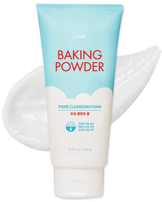 Etude House Baking Powder Pore Foam Facial Cleanser, Creamy Bubble, 160g