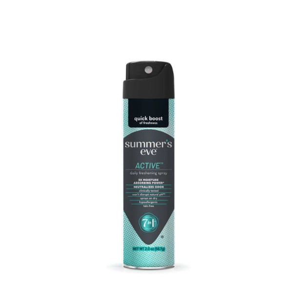 Summer's Eve Active Feminine Hygiene Spray Moisture-Absorbing Odor-Neutralizing Formula