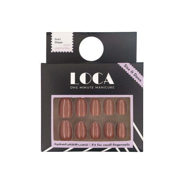Loca Small Press-On Nails Self-Adhesive Oval Nude #N6