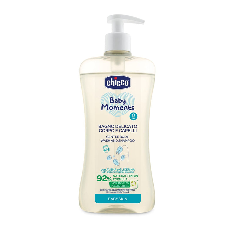 Chicco Baby Moments Gentle Body Wash and Shampoo Oat Extract 500 Ml