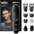 Braun MGK5420 Series 5 9-in-1 Beard and Body Groomer Set, AutoSensing, Waterproof, 0.5-21 mm