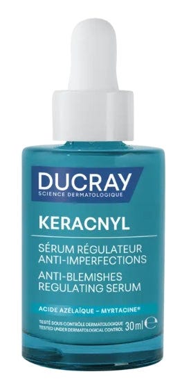 Ducray Keracnyl Blemish-Regulating Facial Serum, 8% Azelaic Acid, 3% Glycolic Acid, 30 ml