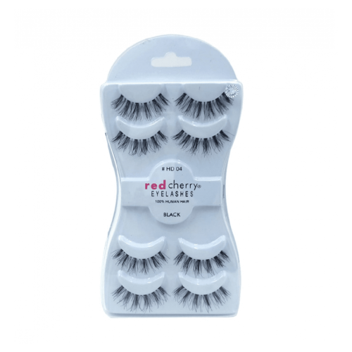 Red Cherry Natural False Eyelashes Handmade Soft Black HD 04 Reusable