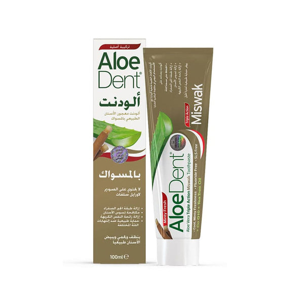 AloeDent Miswak Extract Toothpaste Fresh Breath 100 ml