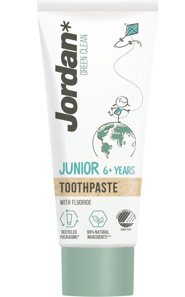 Jordan Green Clean Junior Toothpaste Fluoride and Xylitol Mild Fruity Flavour 50ml, 6+ Years