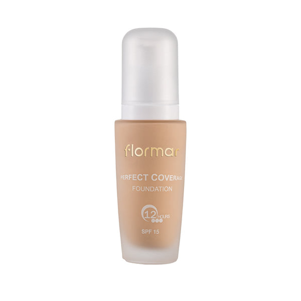 Flormar Perfect Coverage Foundation Lightweight High-Coverage Natural Finish SPF Protection Whites