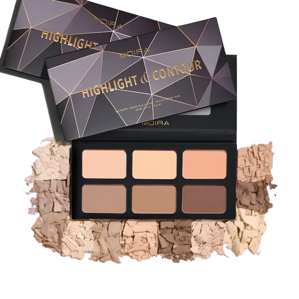 Moira Highlighter and Contour Palette, Blendable Natural Finish