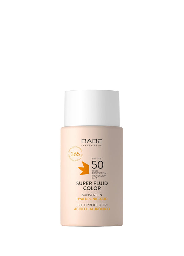 Babe Facial Sunscreen Super Fluid Color SPF 50 Hyaluronic Acid 50 ml